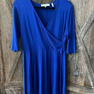 Lark & Ro Navy Wrap Dress